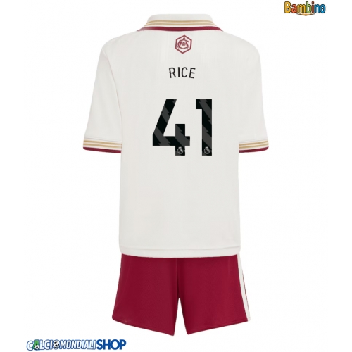 Maglie da calcio Arsenal Declan Rice #41 Terza Maglia Bambino 2025-26 Manica Corta + Pantaloni corti)
